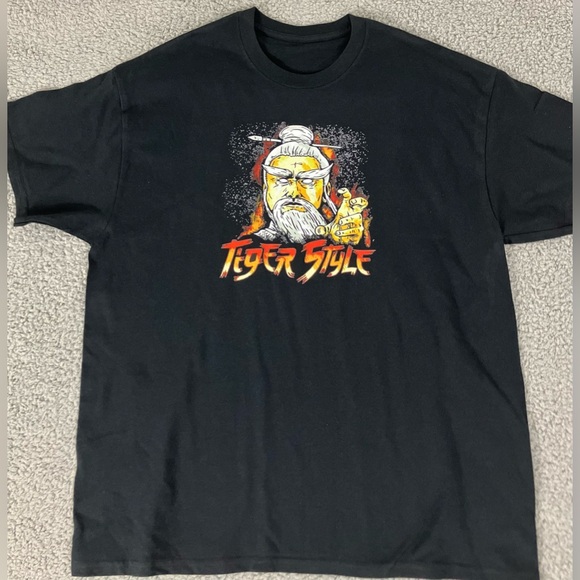 Pai Mei White Lotus Kung Fu Tiger Style Kill Bill Men’s Black Tee - Picture 2 of 4